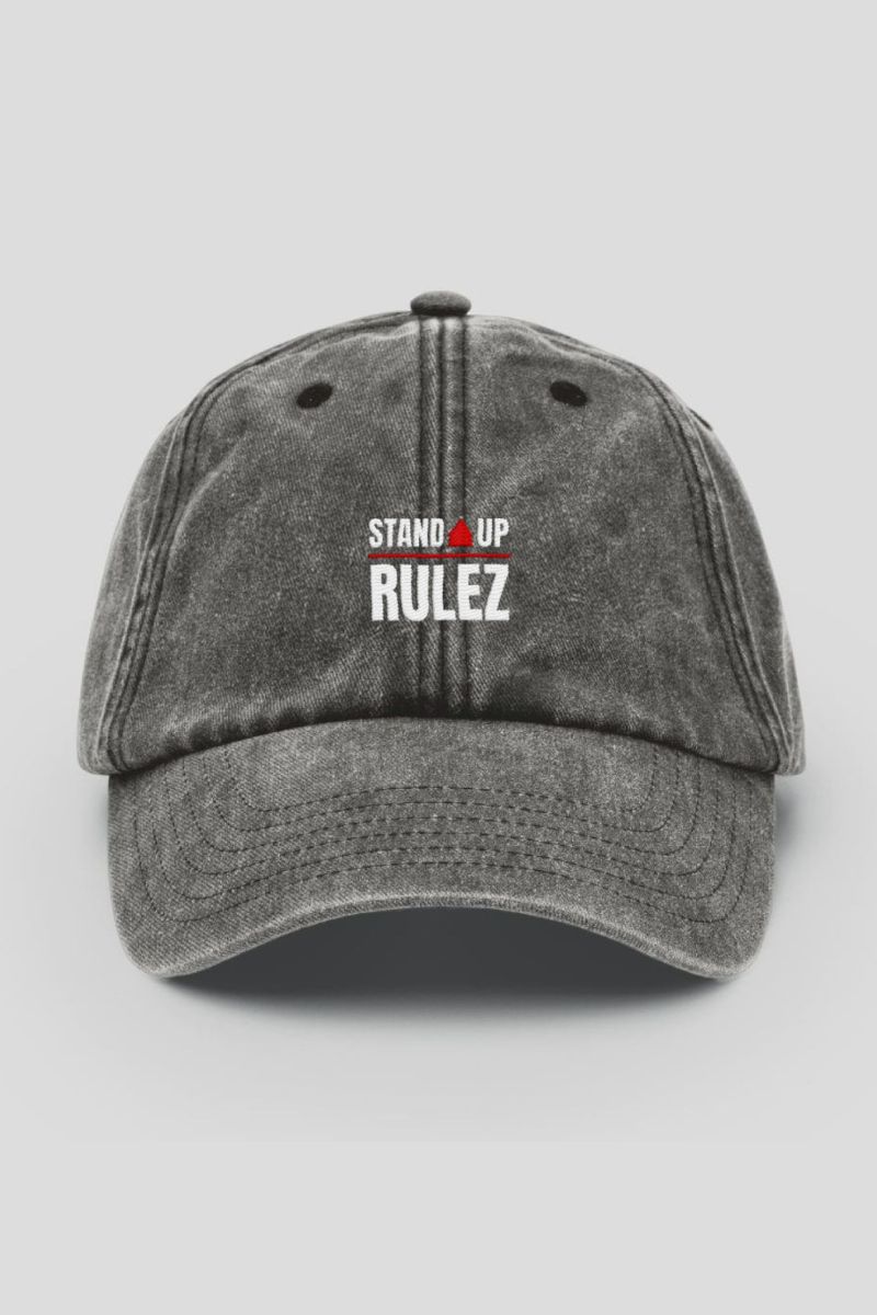Stand Up Rulez cappello visiera curva logo cucito snapback acid black