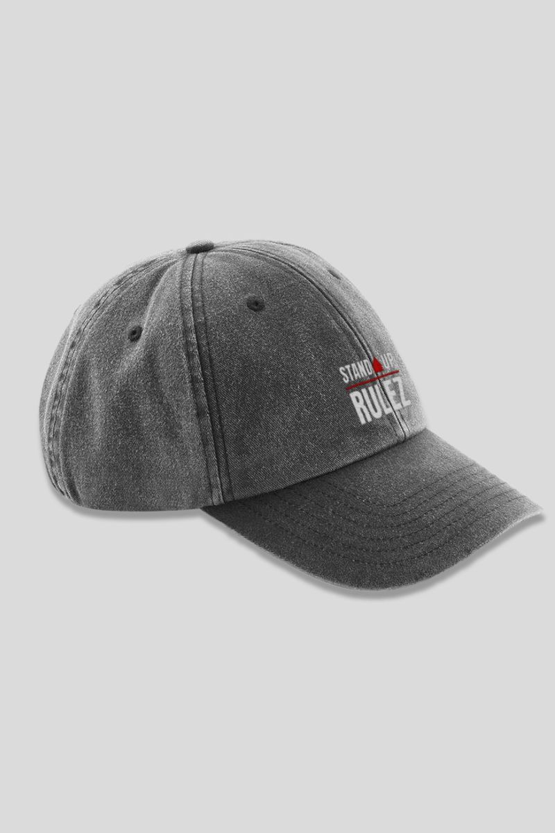 Stand Up Rulez cappello visiera curva logo cucito snapback acid black
