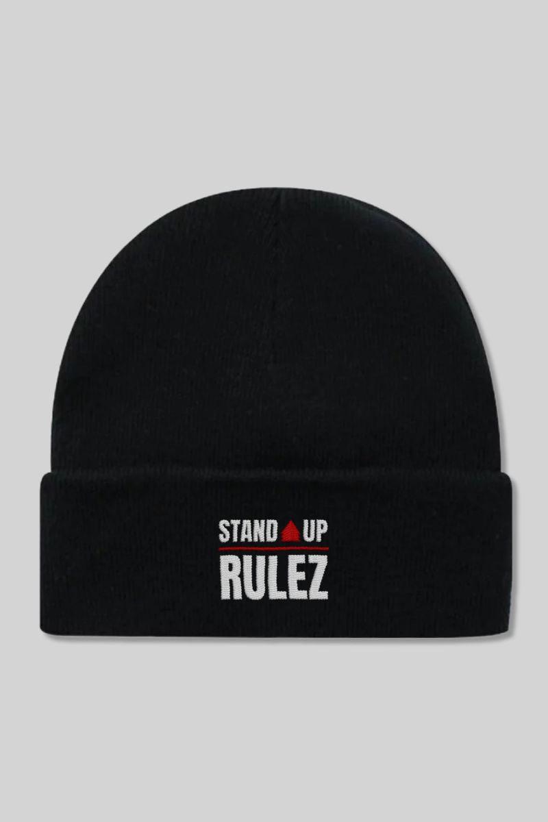 Stand Up Rulez cuffia logo cucito beanie