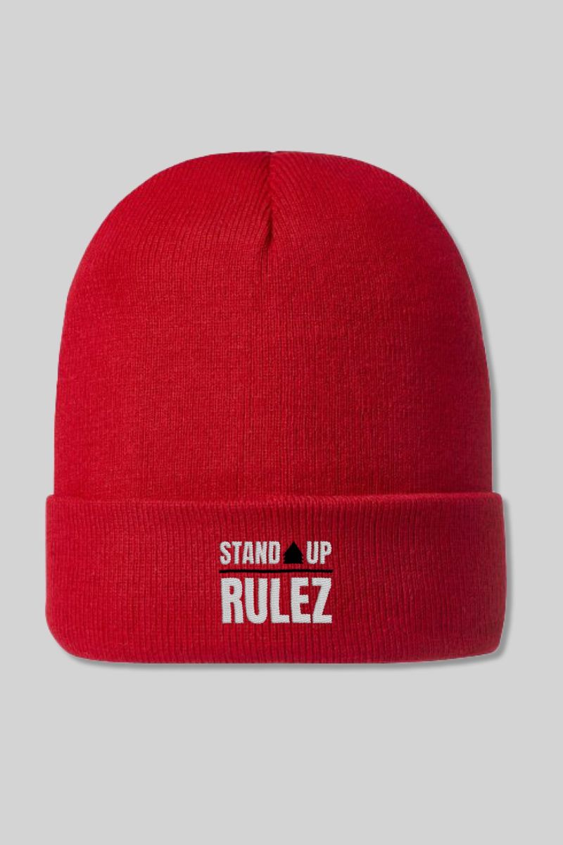Stand Up Rulez cuffia logo cucito beanie