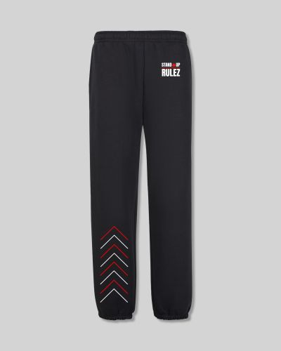 Stand Up Rulez pantalone in felpa logo print graphic black