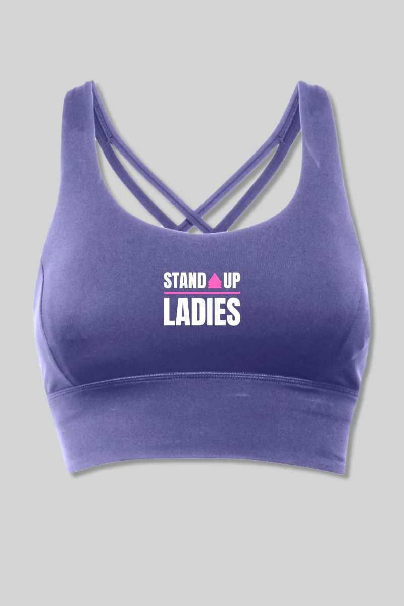 Stand Up Ladies Top logo print lilac