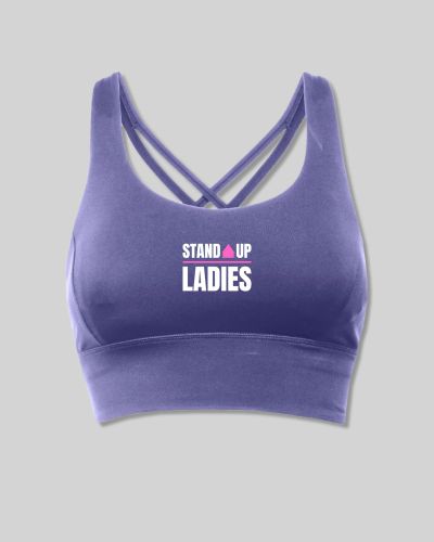Stand Up Ladies Top logo print lilac