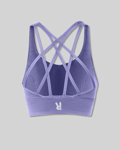 Stand Up Ladies Top logo print lilac