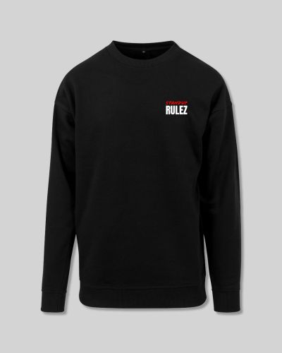 Stand Up Rulez felpa Logo Cucito Crewneck black